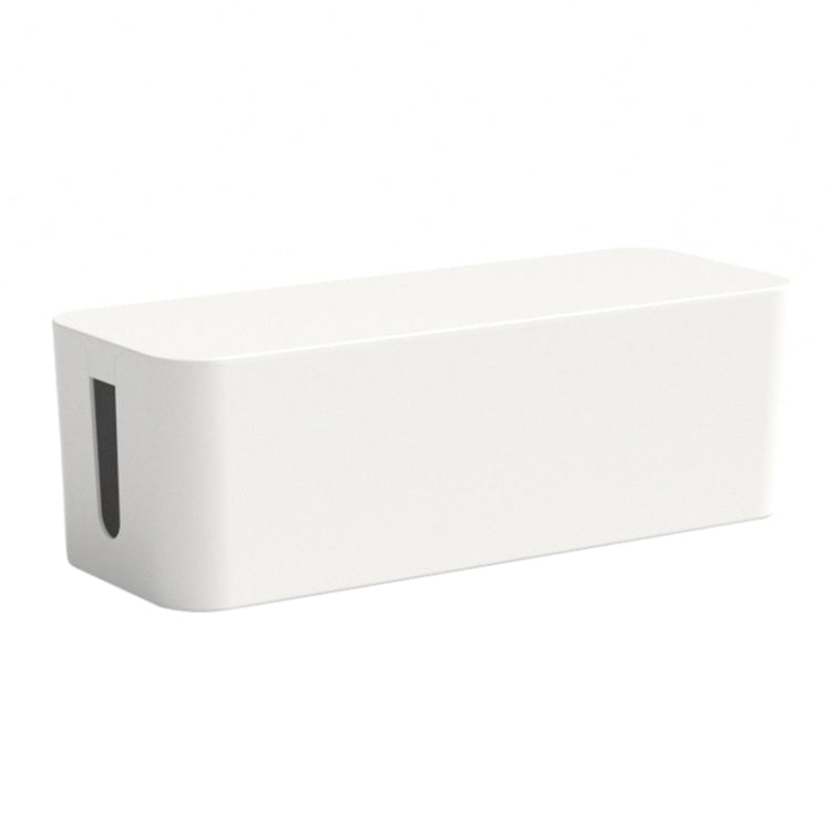 Wire Organizer Storage Box Power Strip Socket Junction Box, Size:Medium(White)