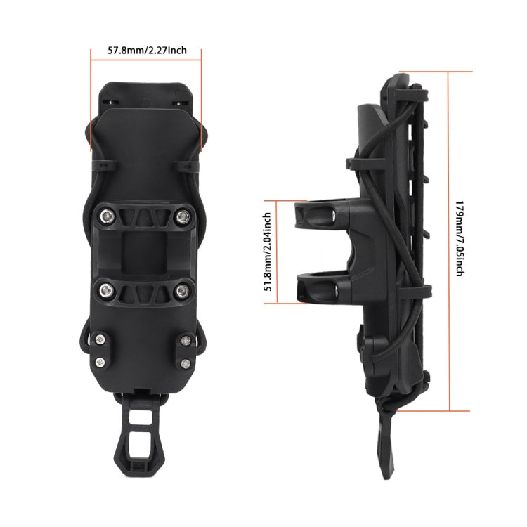 For 25mm Tube Diameter Motorcycle Modified Bumper Drink Water Cup Holder(Black)