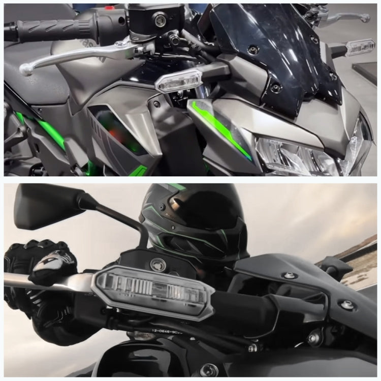 For Kawasaki Versys 650 Z1000R Motorcycles LED Turn Signal Light(Black)