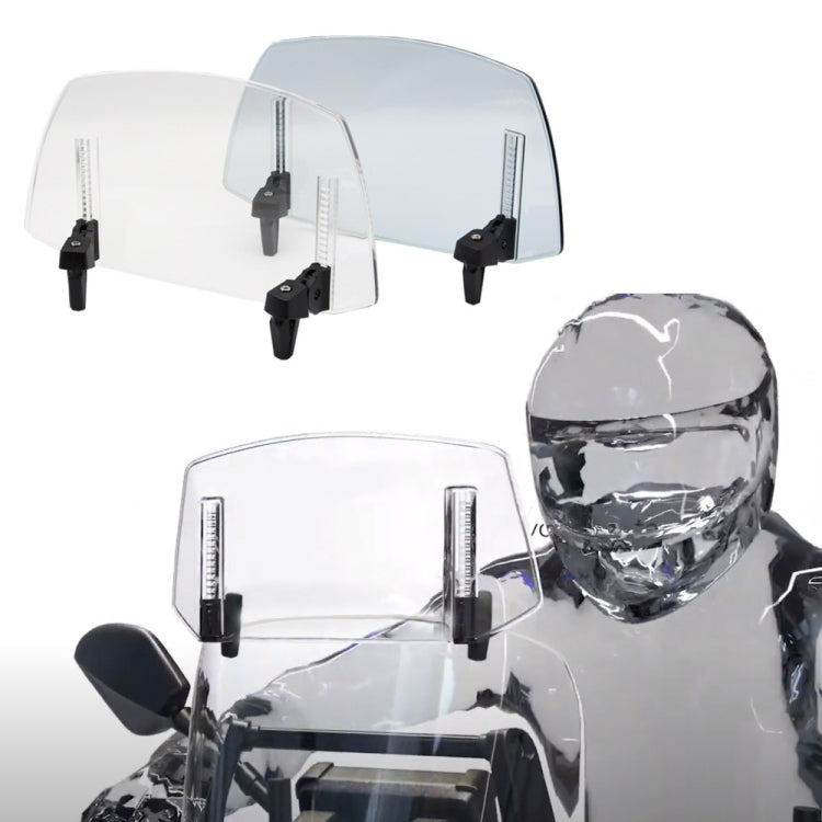 For Kawasaki / Honda / BMW / Yamaha Motorcycle Adjustable Windshield(Transparent)