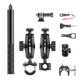 Motorcycle Clamps Handlebar Fixed Mount 9 in 1 Dual-Link Crabs Selfie Stick Kit