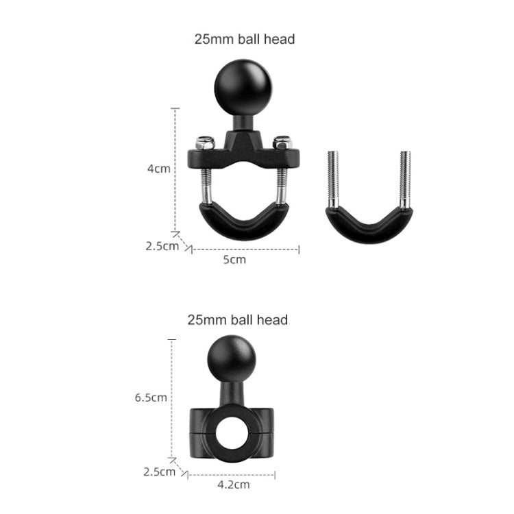 Motorcycle Clamps Handlebar Fixed Mount 9 in 1 Dual-Link Crabs Selfie Stick Kit