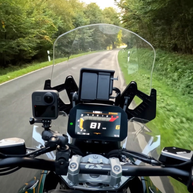 For BMW R1300GS Motorcycle Side Air Deflector Windshield(Black)