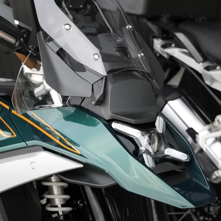 For BMW R1300GS Motorcycle Side Air Deflector Windshield(Black)