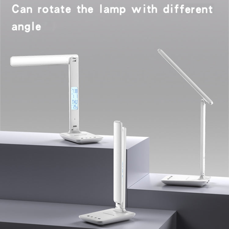 Yesido DS20 Multifunctional LED Desk Lamp Supports 10W Wireless Charging, EU Plug(White)