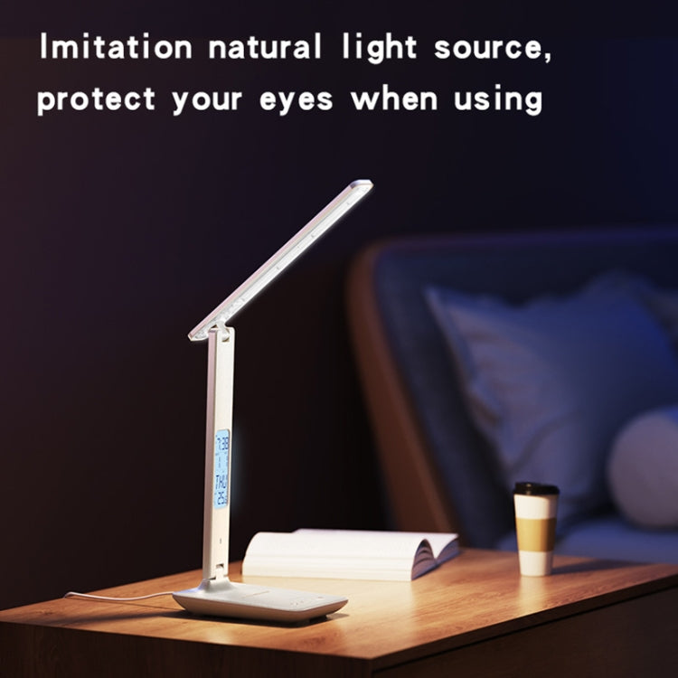 Yesido DS20 Multifunctional LED Desk Lamp Supports 10W Wireless Charging, EU Plug(White)