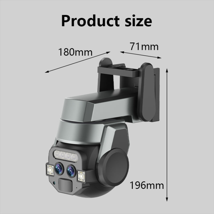 Q820 6MP 10X Binocular Zoom Dual Light Source Outdoor IP67 Waterproof WiFi Camera(EU Plug)