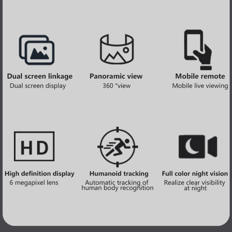 Q820 6MP 10X Binocular Zoom Dual Light Source Outdoor IP67 Waterproof WiFi Camera(AU Plug)