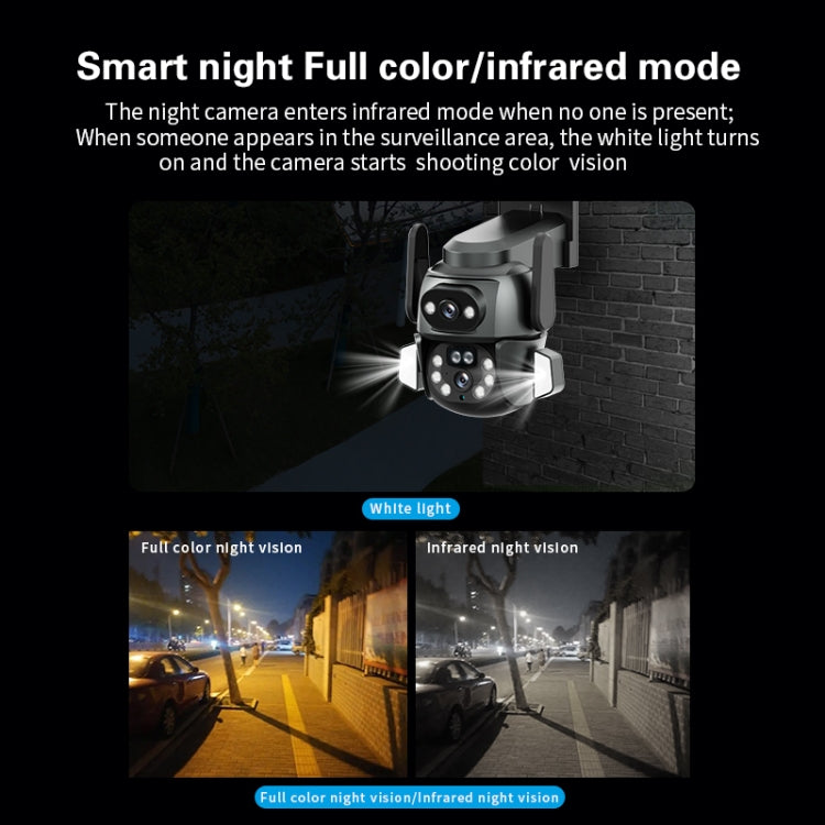 Q821 4MP Binocular Zoom Dual Light Source Outdoor IP67 Waterproof WiFi Camera(US Plug)