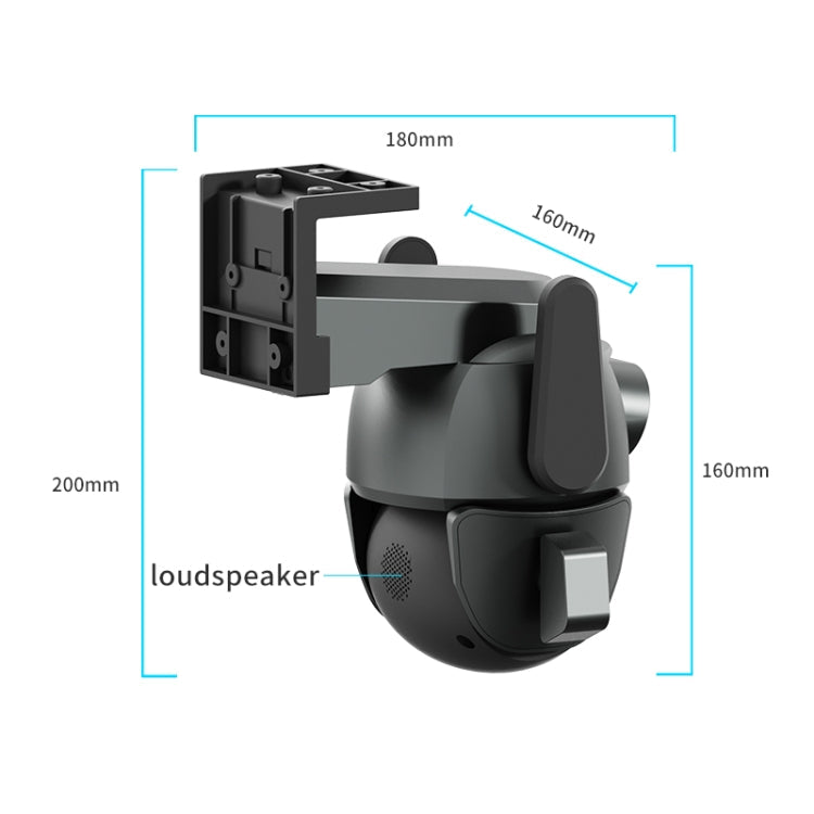 Q821 4MP Binocular Zoom Dual Light Source Outdoor IP67 Waterproof WiFi Camera(AU Plug)
