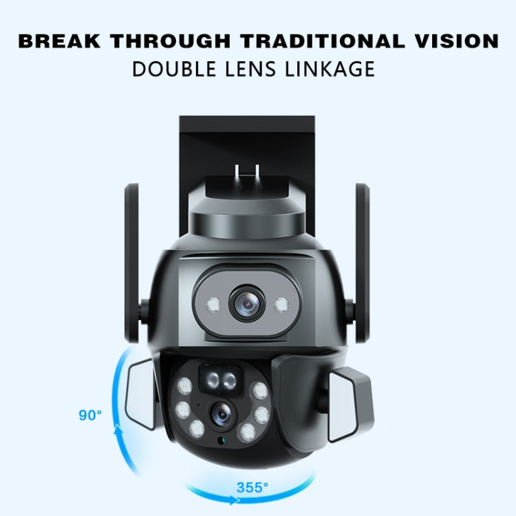 Q821 4MP Binocular Zoom Dual Light Source Outdoor IP67 Waterproof WiFi Camera(AU Plug)