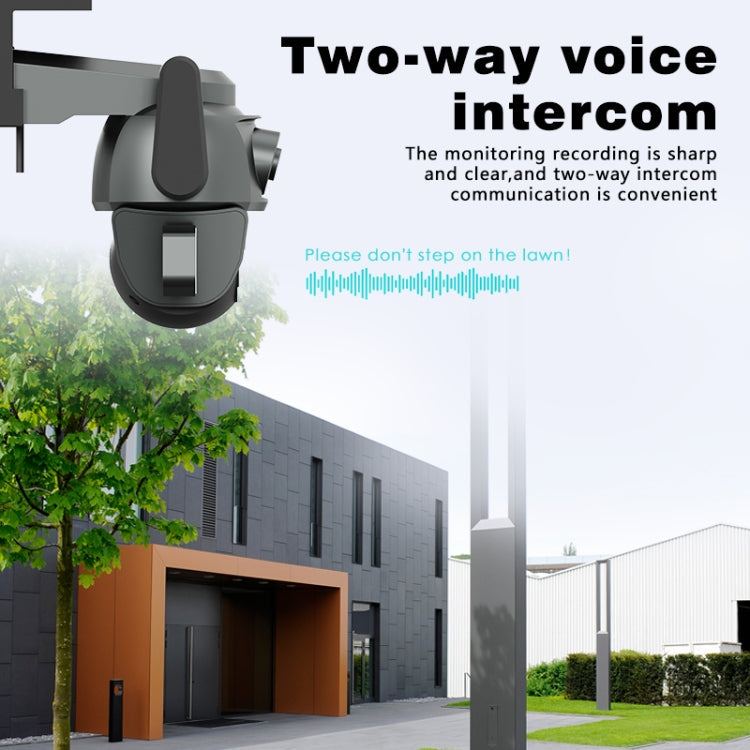 Q821 4MP Binocular Zoom Dual Light Source Outdoor IP67 Waterproof WiFi Camera(US Plug)