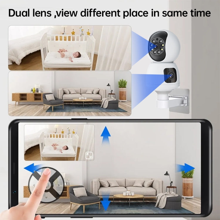 Y6203 4MP Zoom HD Indoor Waterproof Smart WiFi Camera, Specification:EU Plug(White)