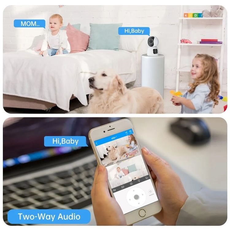 Y6203 4MP Zoom HD Indoor Waterproof Smart WiFi Camera, Specification:EU Plug(White)