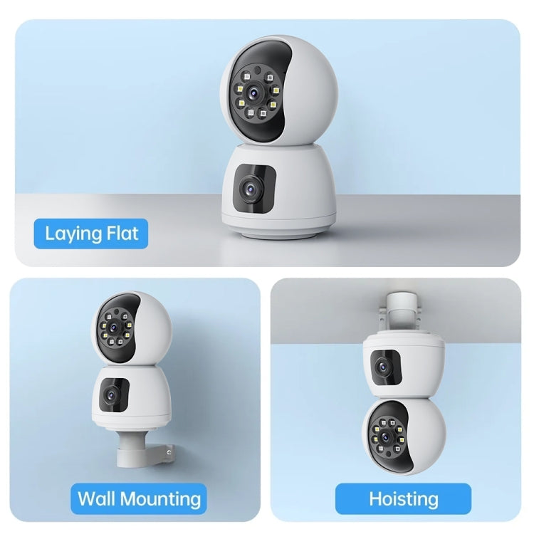Y6203 4MP Zoom HD Indoor Waterproof Smart WiFi Camera, Specification:EU Plug(White)