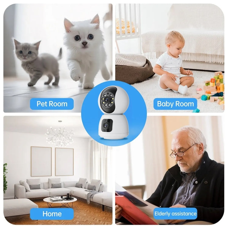 Y6203 4MP Zoom HD Indoor Waterproof Smart WiFi Camera, Specification:EU Plug(White)