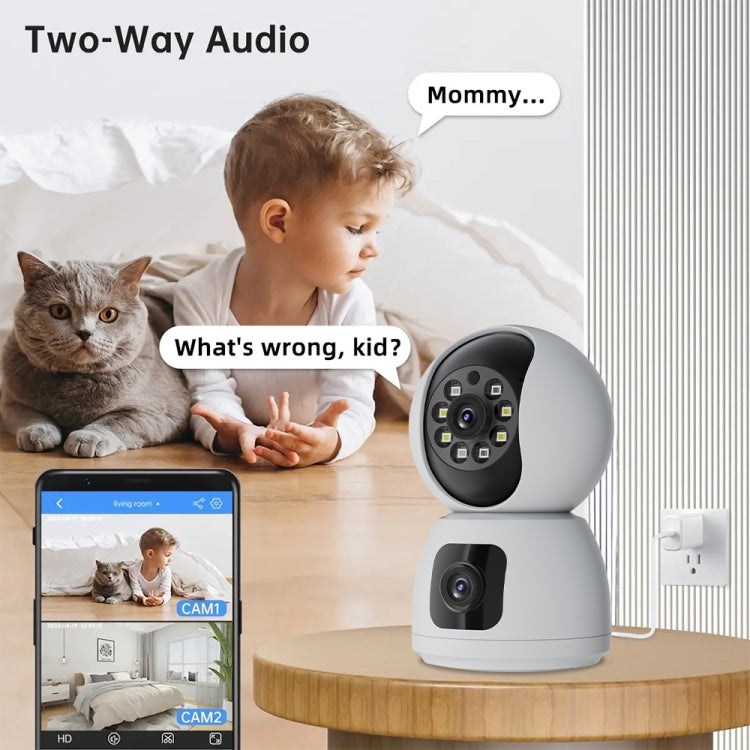 Y6203 4MP Zoom HD Indoor Waterproof Smart WiFi Camera, Specification:EU Plug(White)