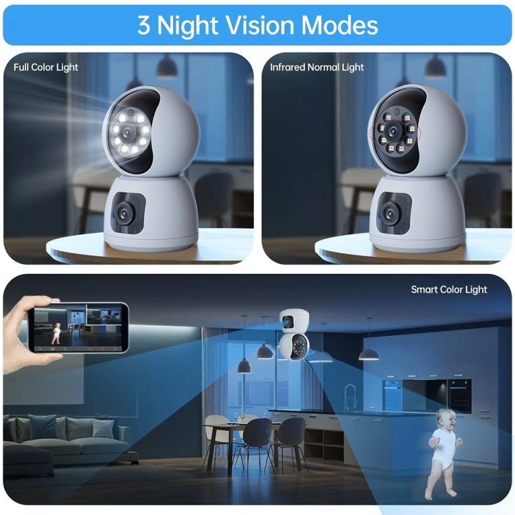 Y6203 4MP Zoom HD Indoor Waterproof Smart WiFi Camera, Specification:EU Plug(White)