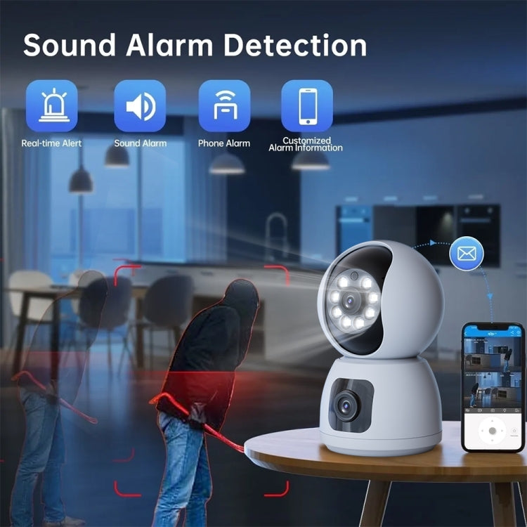 Y6203 4MP Zoom HD Indoor Waterproof Smart WiFi Camera, Specification:AU Plug(White)