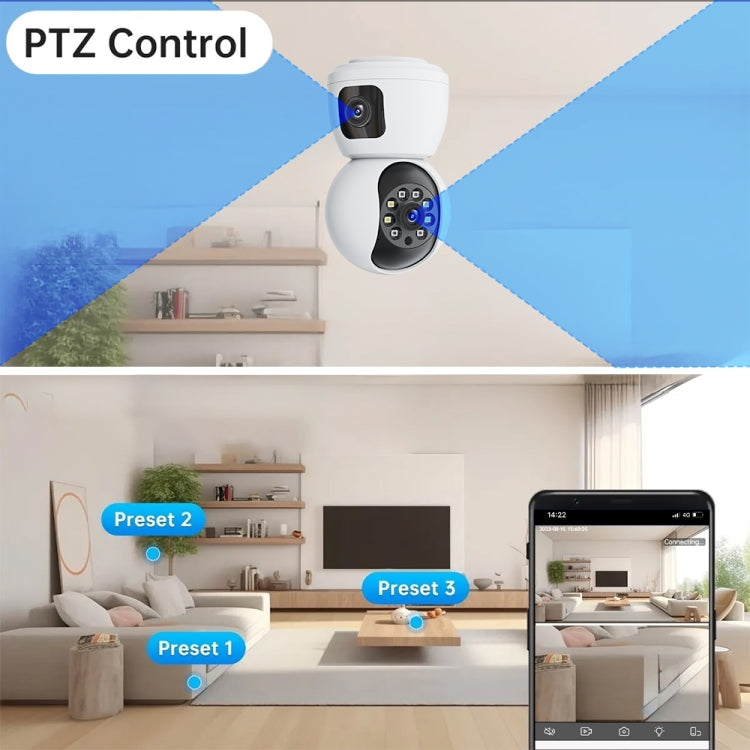 Y6203 4MP Zoom HD Indoor Waterproof Smart WiFi Camera, Specification:AU Plug(White)