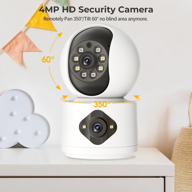 Y6204 4MP Zoom HD Indoor Waterproof Smart WiFi Camera, Specification:EU Plug(White)