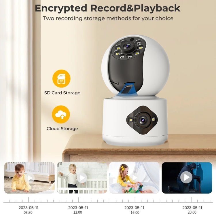 Y6204 4MP Zoom HD Indoor Waterproof Smart WiFi Camera, Specification:EU Plug(White)