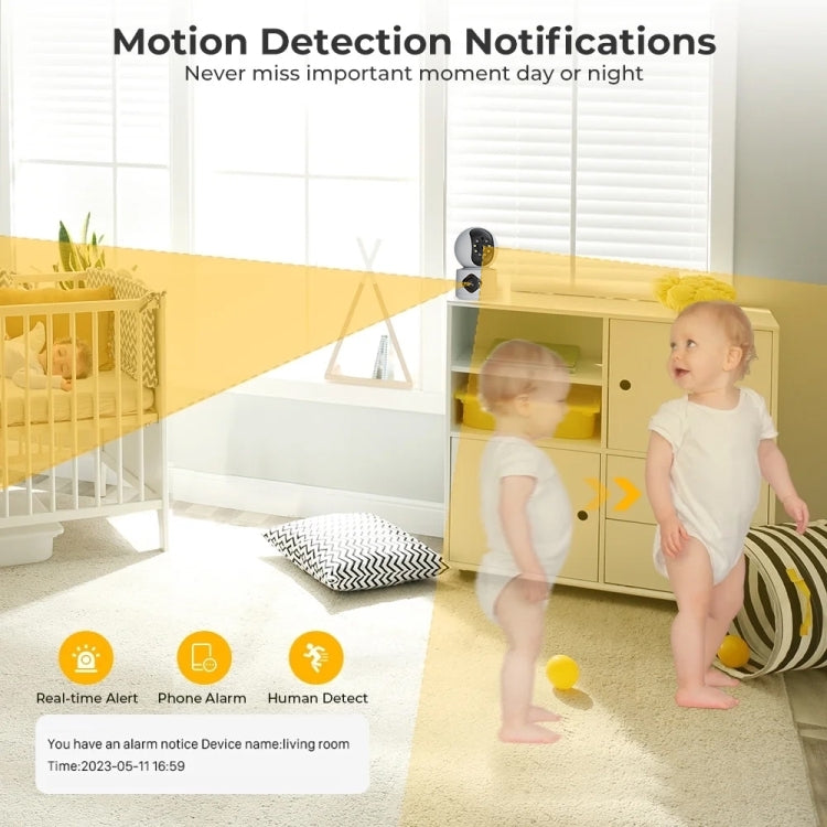 Y6204 4MP Zoom HD Indoor Waterproof Smart WiFi Camera, Specification:AU Plug(White)