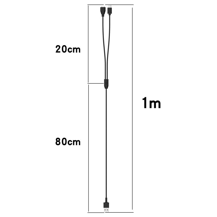 For Delupe / Yawpet Dog Pet Training Device Magnetic Charging Cable, Length: 1m(Black)