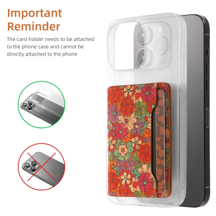 Four Seasons Flower Card Bag Mobile Phone Back Sticker(Flower 02)