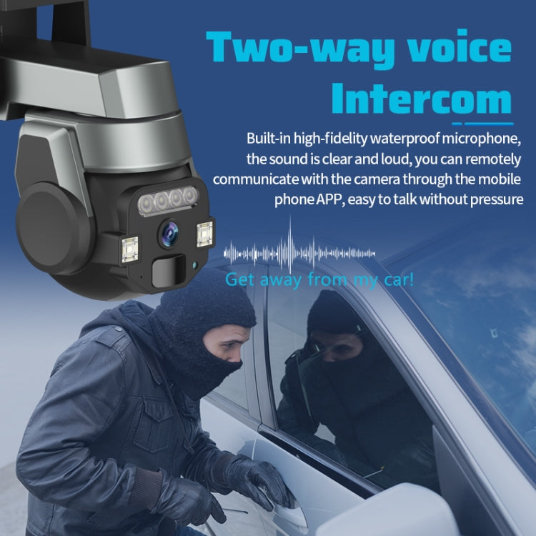 CF-Q812ES 5MP Two-way Voice Outdoor IP66 Waterproof WiFi Camera, Plug Type:US Plug(Grey)