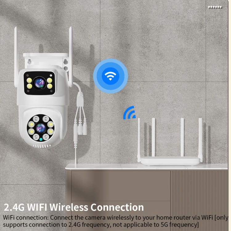 Q8216 4MP Two-way Voice Outdoor IP66 Waterproof WiFi Camera, Plug Type:US Plug(White)