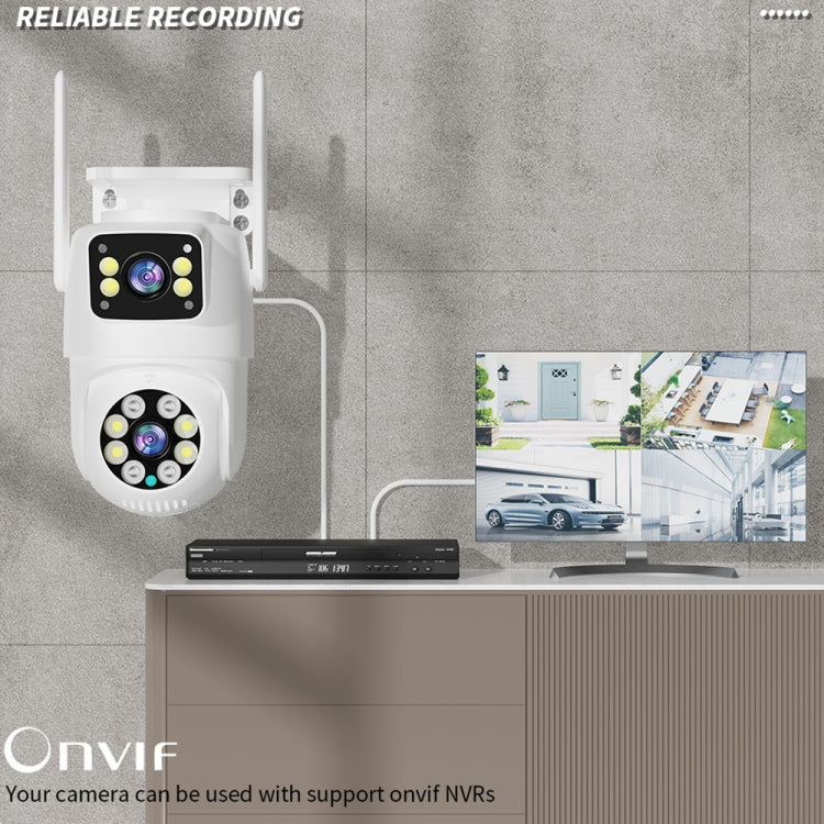 Q8216 4MP Two-way Voice Outdoor IP66 Waterproof WiFi Camera, Plug Type:AU Plug(White)