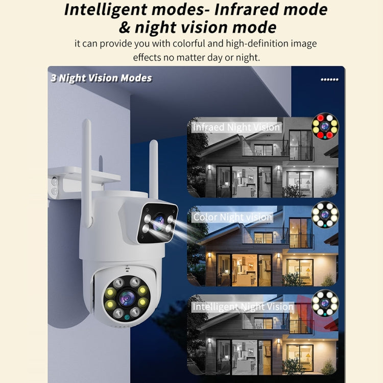 Q8216 4MP Two-way Voice Outdoor IP66 Waterproof WiFi Camera, Plug Type:UK Plug(White)