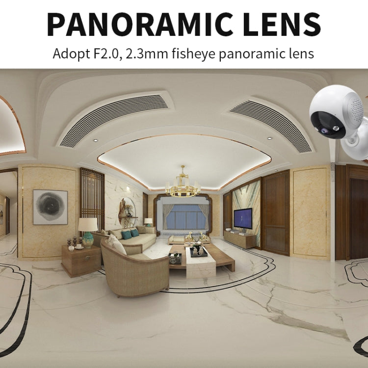 CM-I310M 3MP 180 Degree Panoramic Smart PTZ WiFi Surveillance Camera, AU Plug(White)