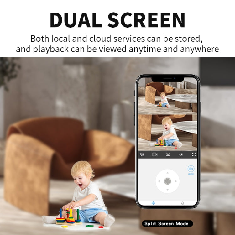 CM-I310M 3MP 180 Degree Panoramic Smart PTZ WiFi Surveillance Camera, UK Plug(White)