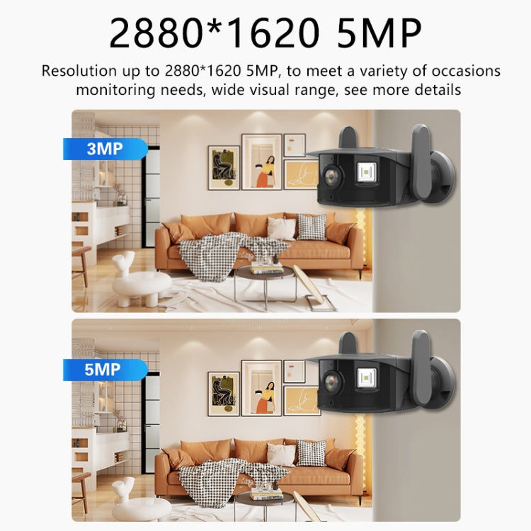 CM-I311M 5MP Smart HD Electronic PTZ Wireless WiFi Surveillance Camera, UK Plug(Grey)