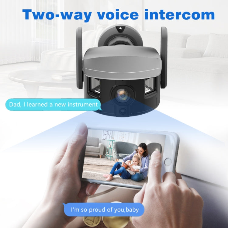CM-I311M 5MP Smart HD Electronic PTZ Wireless WiFi Surveillance Camera, US Plug(Grey)