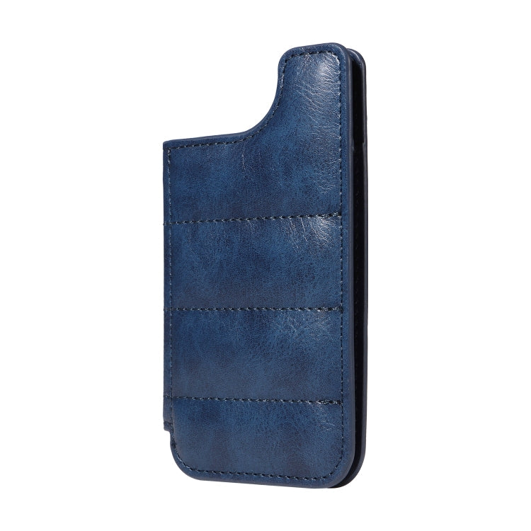 Retro Cow Pattern Sewing Card Bag Mobile Phone Back Sticker(Blue)