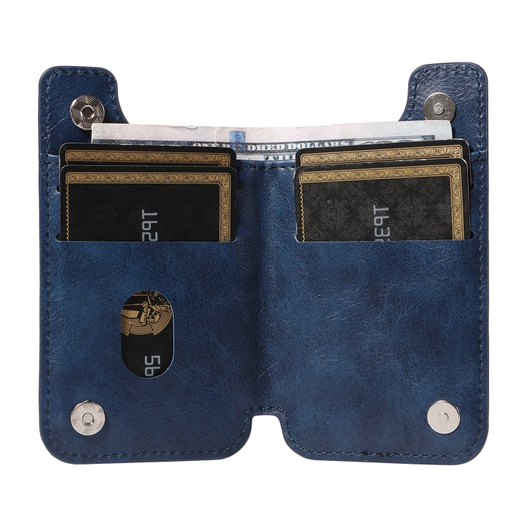 Retro Cow Pattern Sewing Card Bag Mobile Phone Back Sticker(Blue)