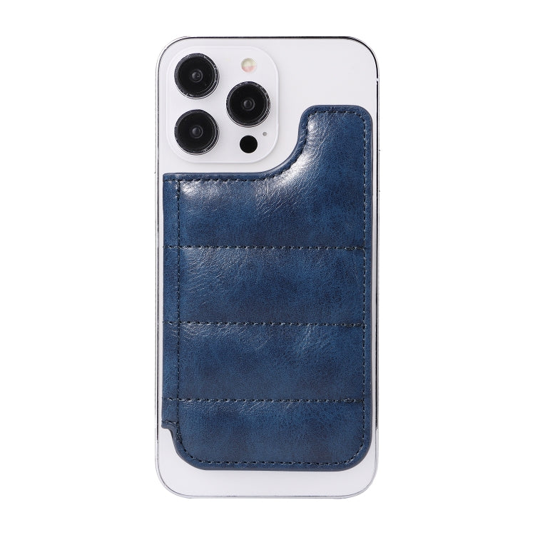 Retro Cow Pattern Sewing Card Bag Mobile Phone Back Sticker(Blue)