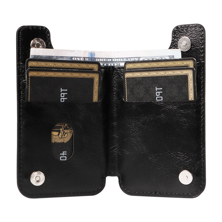 Retro Cow Pattern Sewing Card Bag Mobile Phone Back Sticker(Black)