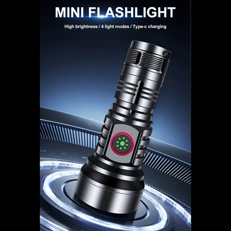 819 T20 1000LM USB Rechargeable LED Flashlight Including Battery(Black)