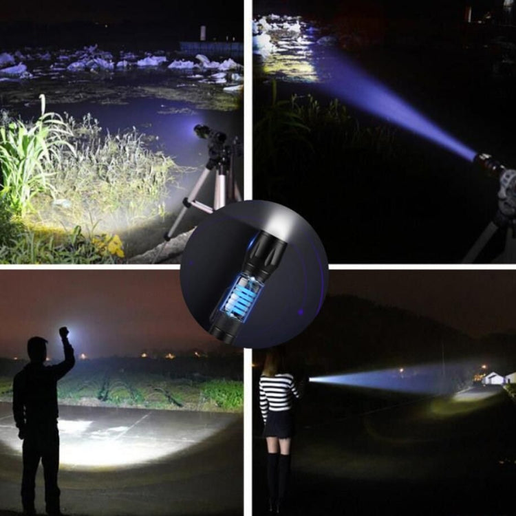 A10 Mini 395nm Ultraviolet Ray Detection Lamp COB Flashlight(Black)