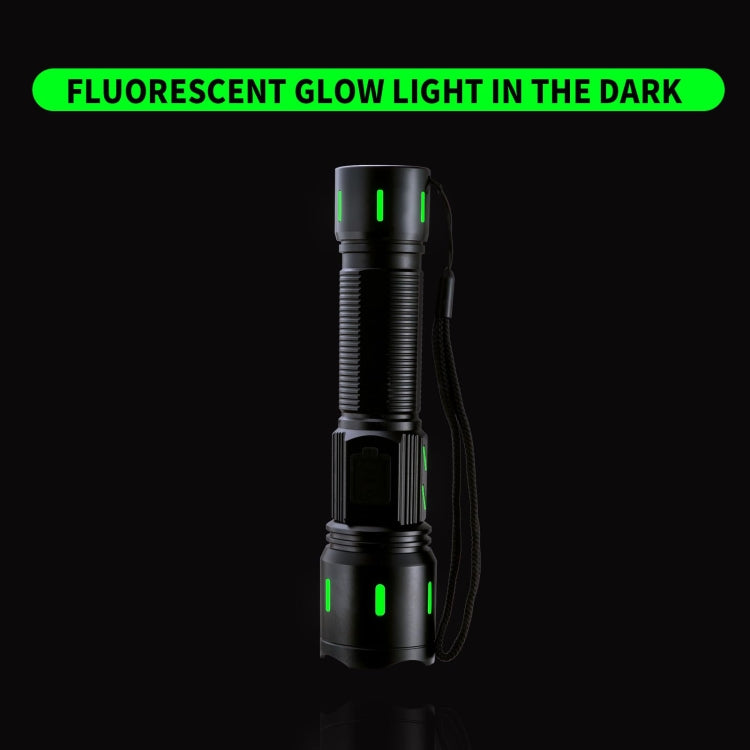 A800 20W Spotlight 2000LM USB Rechargeable LED Flashlight(Black)