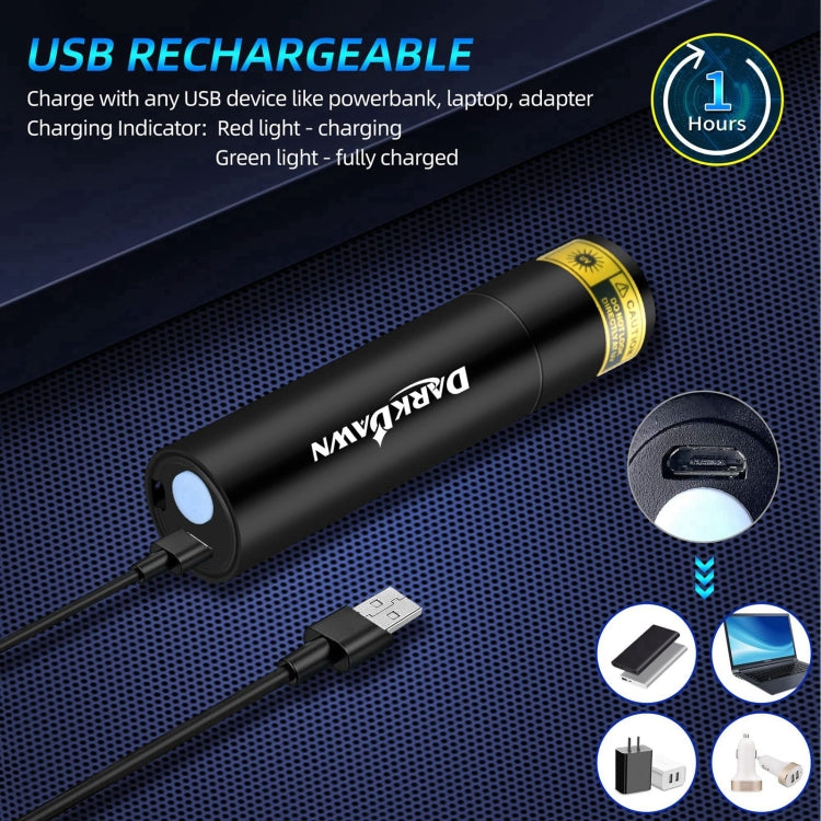 V4-365 Black Lens 365nm Ultraviolet Ray Detection Flashlight(Black)