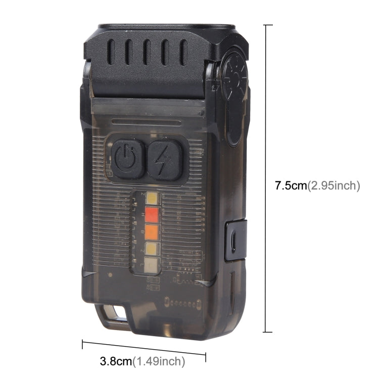 V15 EDC Flashlight Multi-function Work Light(Black)