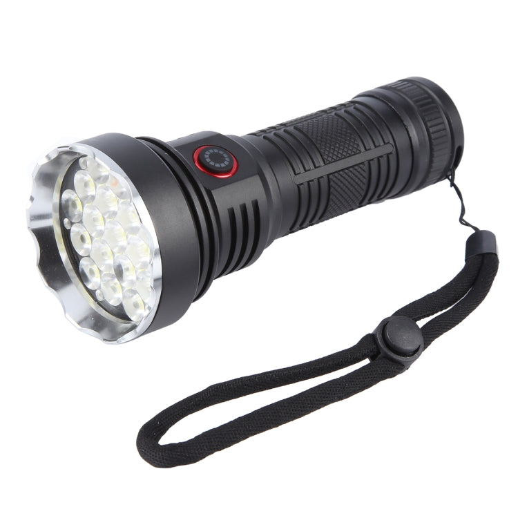 W5201-1 19 LEDs 3200LM Super Bright Rechargeable Flashlight(Black)
