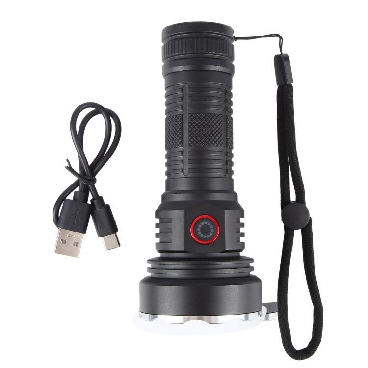 W5201-1 19 LEDs 3200LM Super Bright Rechargeable Flashlight(Black)