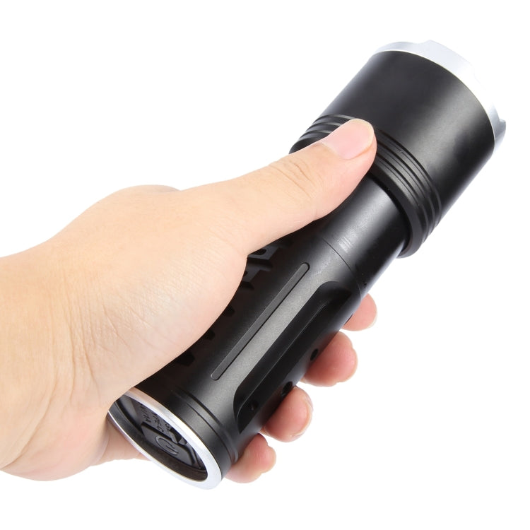 S2302 30W 1600LM High Power Telescopic Zoom Flashlight(Black)