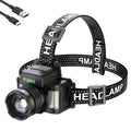 HL-03 Intelligent Induction Zoom Headlight Work Light(Black)